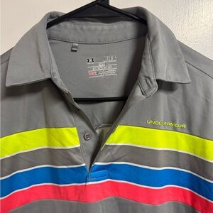 Under Armour Men's Polo Shirt with Neon Stripes